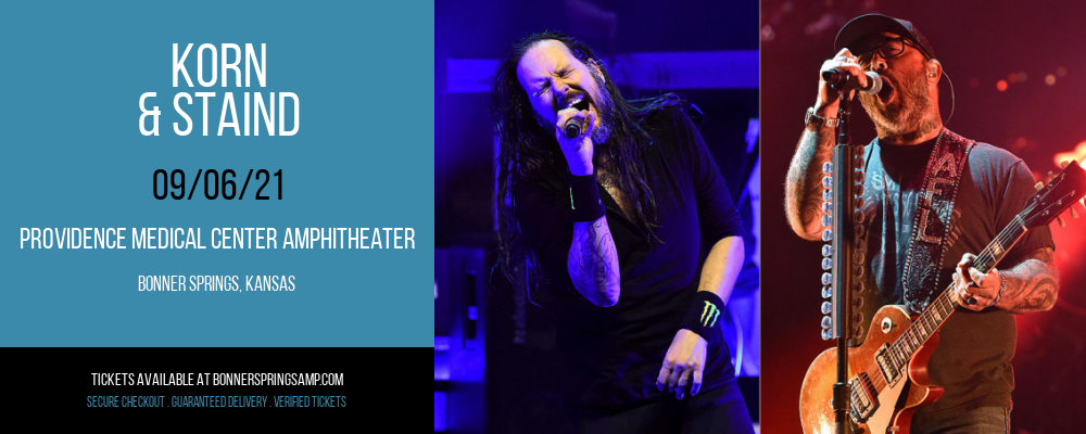 Korn & Staind at Providence Medical Center Amphitheater tickets Korn & Staind at Providence Medical Center Amphitheater