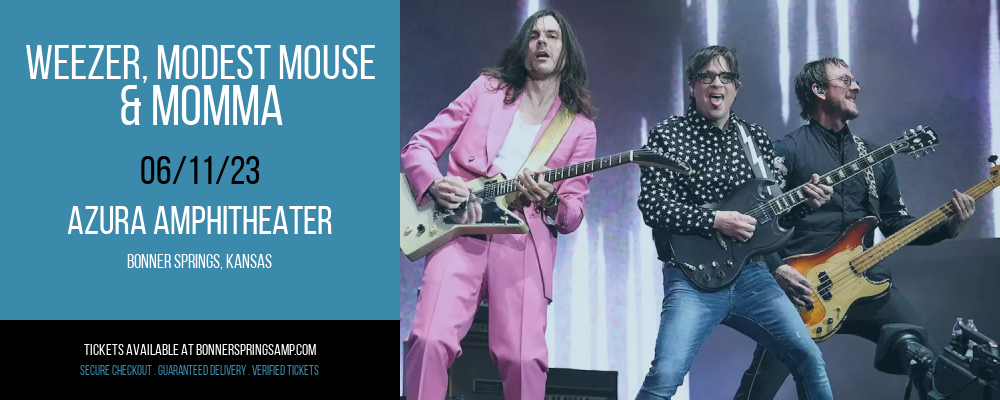 Weezer, Modest Mouse & Momma at Azura Amphitheater tickets Weezer, Modest Mouse & Momma at Azura Amphitheater