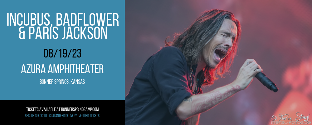 Incubus, Badflower & Paris Jackson at Azura Amphitheater tickets Incubus, Badflower & Paris Jackson at Azura Amphitheater